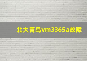 北大青鸟vm3365a故障