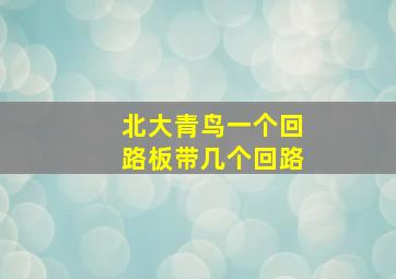 北大青鸟一个回路板带几个回路