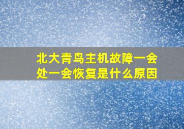 北大青鸟主机故障一会处一会恢复是什么原因