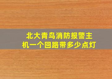 北大青鸟消防报警主机一个回路带多少点灯