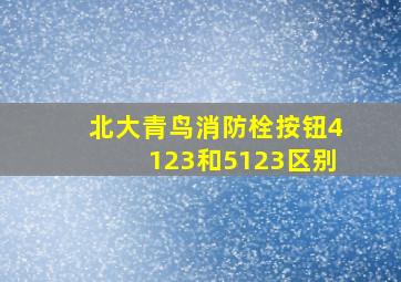 北大青鸟消防栓按钮4123和5123区别