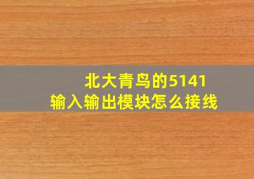 北大青鸟的5141输入输出模块怎么接线