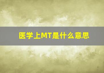 医学上MT是什么意思