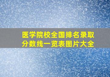 医学院校全国排名录取分数线一览表图片大全