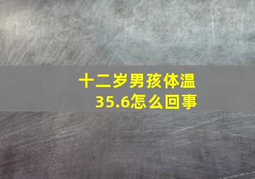 十二岁男孩体温35.6怎么回事