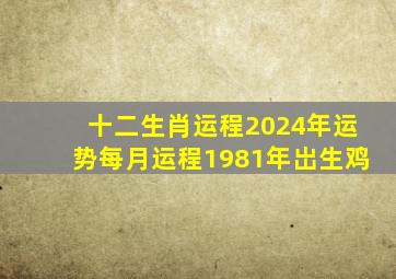 十二生肖运程2024年运势每月运程1981年岀生鸡