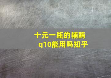 十元一瓶的辅酶q10能用吗知乎