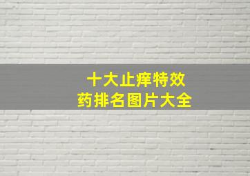 十大止痒特效药排名图片大全