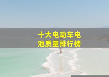 十大电动车电池质量排行榜