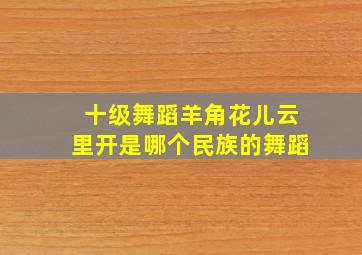 十级舞蹈羊角花儿云里开是哪个民族的舞蹈