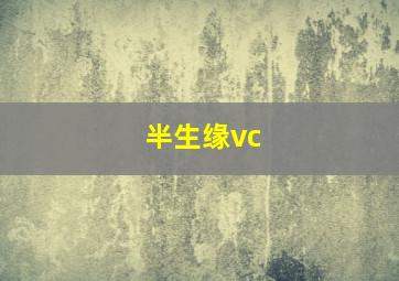 半生缘vc