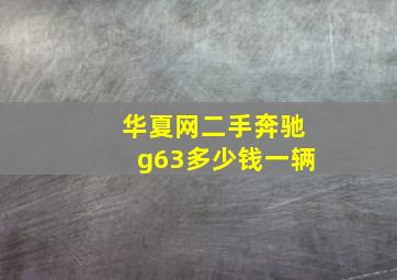 华夏网二手奔驰g63多少钱一辆