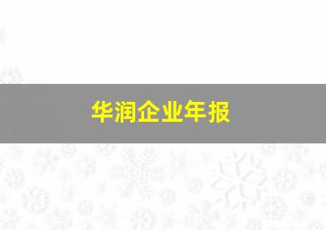 华润企业年报