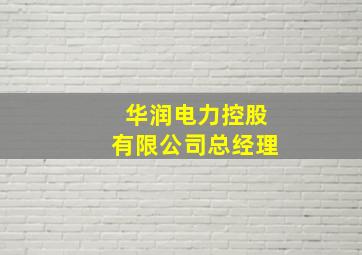 华润电力控股有限公司总经理