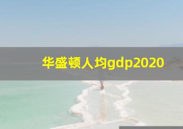 华盛顿人均gdp2020