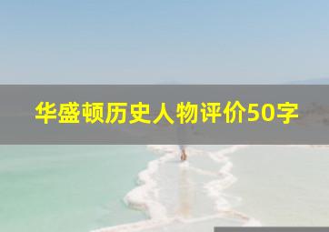 华盛顿历史人物评价50字