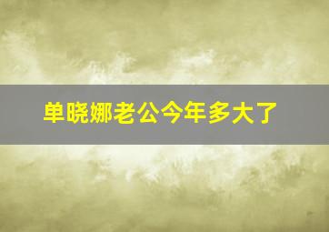 单晓娜老公今年多大了