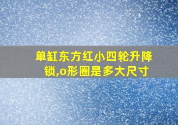 单缸东方红小四轮升降锁,o形圈是多大尺寸