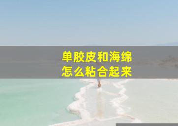 单胶皮和海绵怎么粘合起来