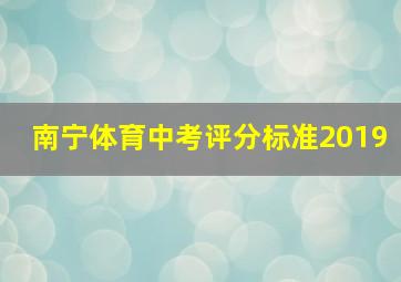 南宁体育中考评分标准2019