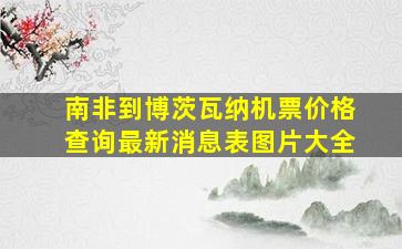 南非到博茨瓦纳机票价格查询最新消息表图片大全