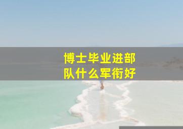 博士毕业进部队什么军衔好