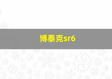 博泰克sr6