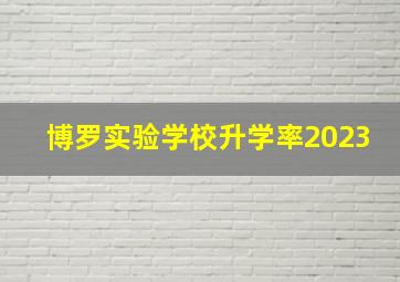 博罗实验学校升学率2023