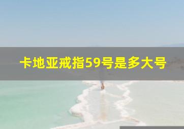 卡地亚戒指59号是多大号