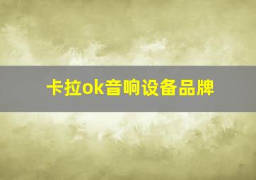 卡拉ok音响设备品牌