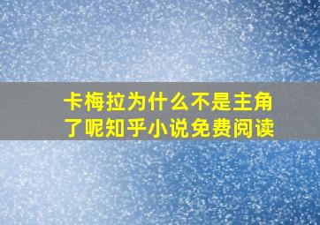 卡梅拉为什么不是主角了呢知乎小说免费阅读