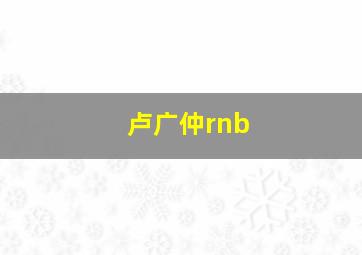 卢广仲rnb