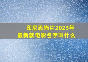 印尼恐怖片2023年最新款电影名字叫什么