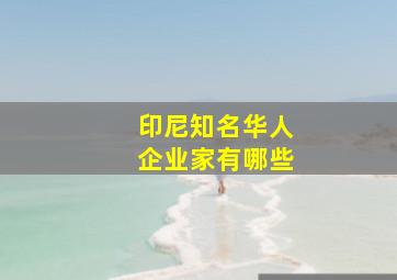 印尼知名华人企业家有哪些