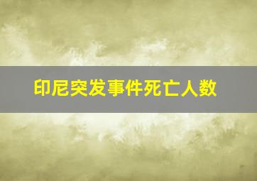 印尼突发事件死亡人数