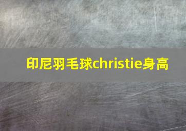 印尼羽毛球christie身高