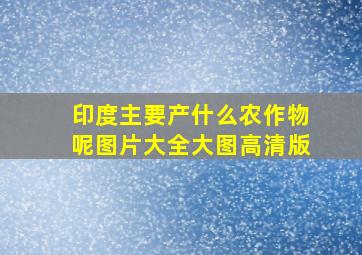 印度主要产什么农作物呢图片大全大图高清版