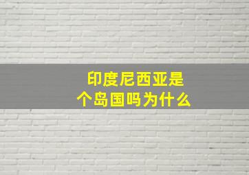 印度尼西亚是个岛国吗为什么