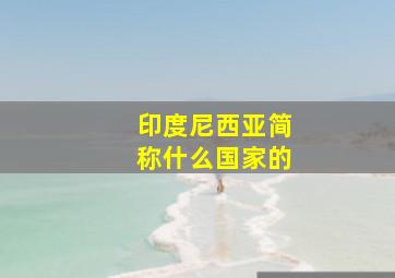 印度尼西亚简称什么国家的