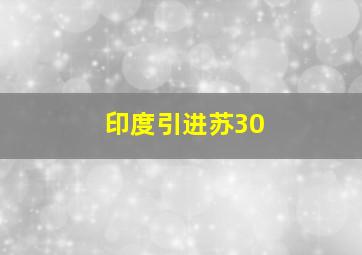 印度引进苏30