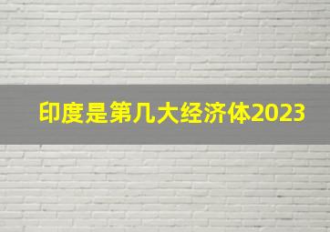 印度是第几大经济体2023