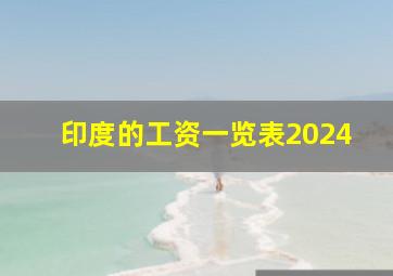 印度的工资一览表2024