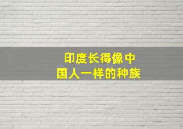 印度长得像中国人一样的种族