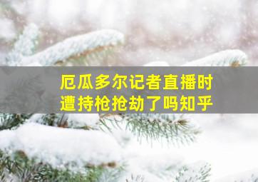 厄瓜多尔记者直播时遭持枪抢劫了吗知乎