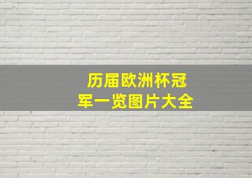 历届欧洲杯冠军一览图片大全