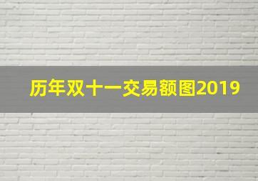 历年双十一交易额图2019