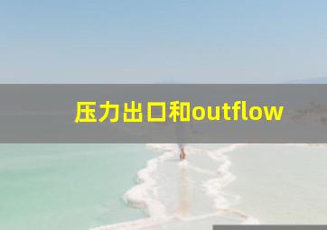 压力出口和outflow