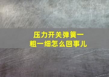 压力开关弹簧一粗一细怎么回事儿