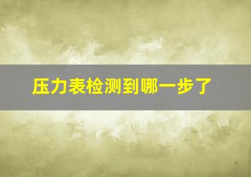 压力表检测到哪一步了