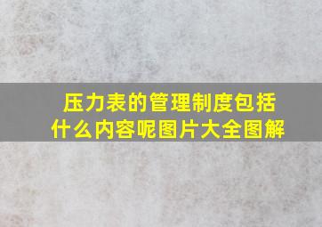 压力表的管理制度包括什么内容呢图片大全图解